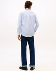 chemise-tommy-hilfiger-bleue-homme-dos