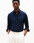 chemise-tommy-hilfiger-homme-marine-face