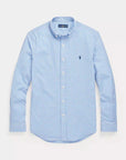 chemise-vichy-ralph-lauren-homme-bleue-a-plat