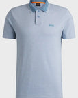 polo-boss-homme-bleu-a-plat