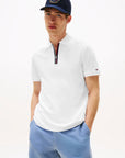 polo-manches-courtes-tommy-hilfiger-homme-blanc-face