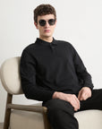 polo-manches-longues-boss-noir-homme-face
