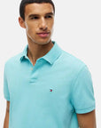 polo-tommy-hilfiger-bleu-en-coton-zoom
