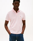 polo-tommy-hilfiger-homme-rose-clair-face