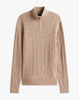 pull-camionneur-tommy-hilfiger-torsade-beige-a-plat