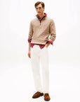 pull-camionneur-tommy-hilfiger-torsade-beige-porte