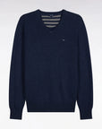 pull-col-v-eden-park-homme-marine-H26MAIPU0003BLF21-a-plat