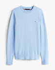 pull-tommy-hilfiger-cachemire-bleu-homme-a-plat