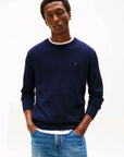 pull-tommy-hilfiger-cachemire-marine-homme-face