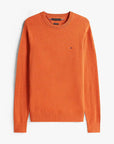 pull-tommy-hilfiger-orange-homme-cachemire-a-plat