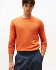 pull-tommy-hilfiger-orange-homme-cachemire-face