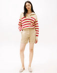 short-chino-tommy-hilfiger-femme-beige-porte