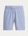 short-de-bain-raye-ralph-lauren-bleu-homme-plat
