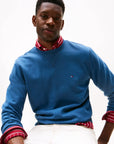 sweat-tommy-hilfiger-bleu-homme-face-zoom