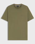 t-shirt-boss-homme-kaki-a-plat