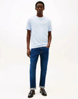 t-shirt-tommy-hilfiger-bleu-coton-homme-porte