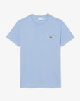 tshirt-lacoste-bleu-homme-coton-a-plat