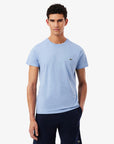 tshirt-lacoste-bleu-homme-coton-face