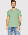 T-Shirt pour homme Ralph Lauren ajusté vert en jersey | Georgespaul