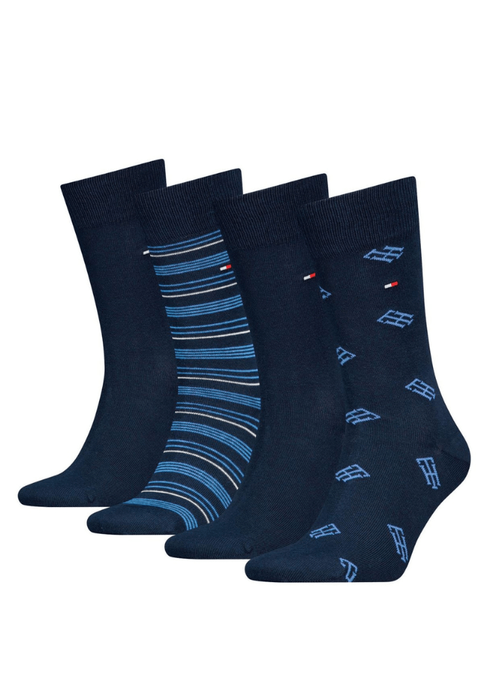 Coffret 4 paires de chaussettes Tommy Hilfiger marine - Georgespaul