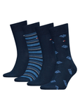 Coffret 4 paires de chaussettes Tommy Hilfiger marine - Georgespaul