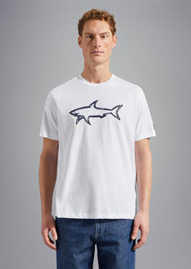T-Shirt homme logo Paul & Shark blanc | Georgespaul