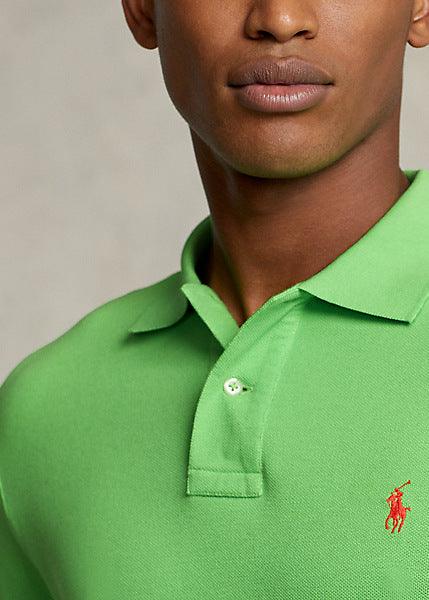 Polo Ralph Lauren cintré vert en coton piqué - Georgespaul