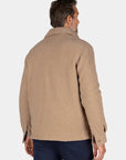 Blouson NZA marron en laine pour homme | Georgespaul 