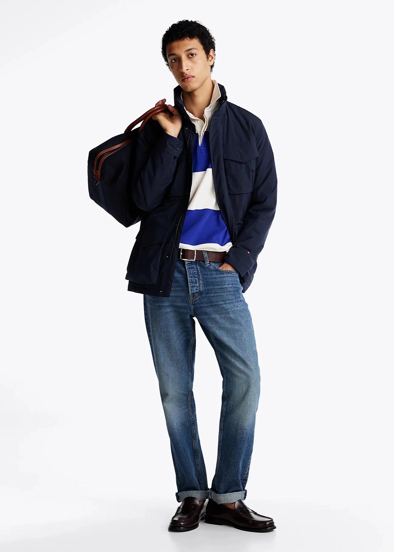 Blouson Tommy Hilfiger marine pour homme | Georgespaul 