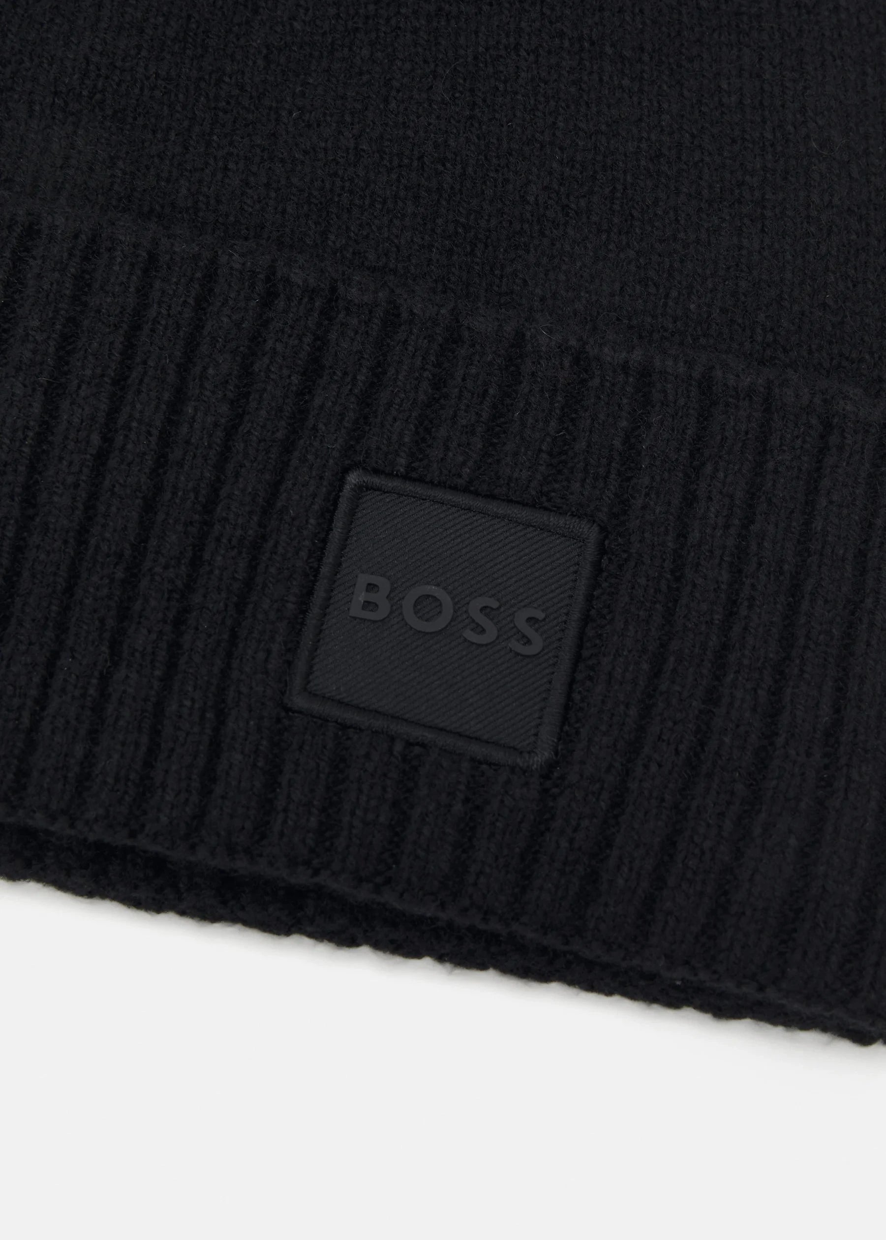 Bonnet à revers BOSS noir pour homme et femme | Georgespaul 