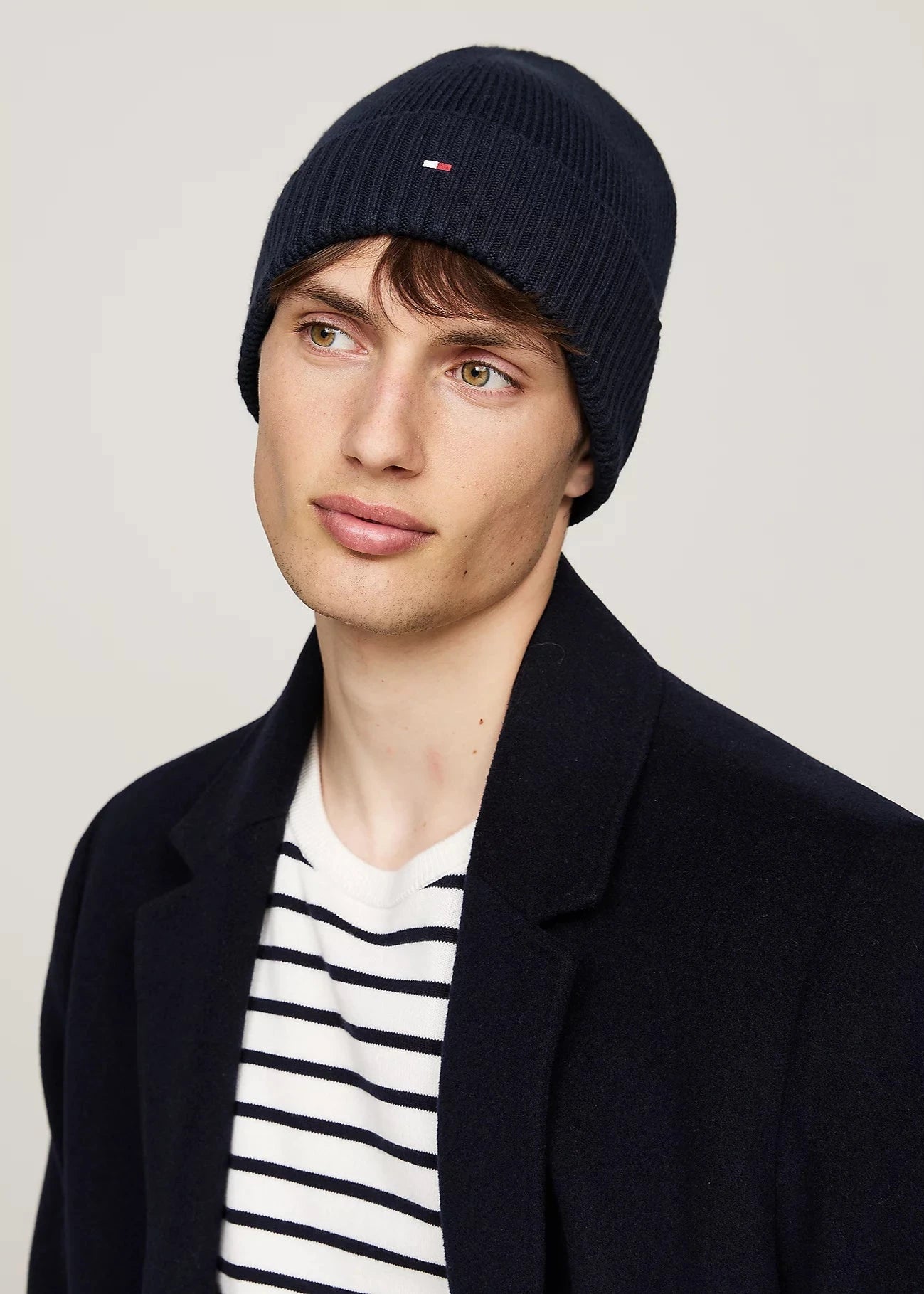 Bonnet Tommy Hilfiger marine en cachemire