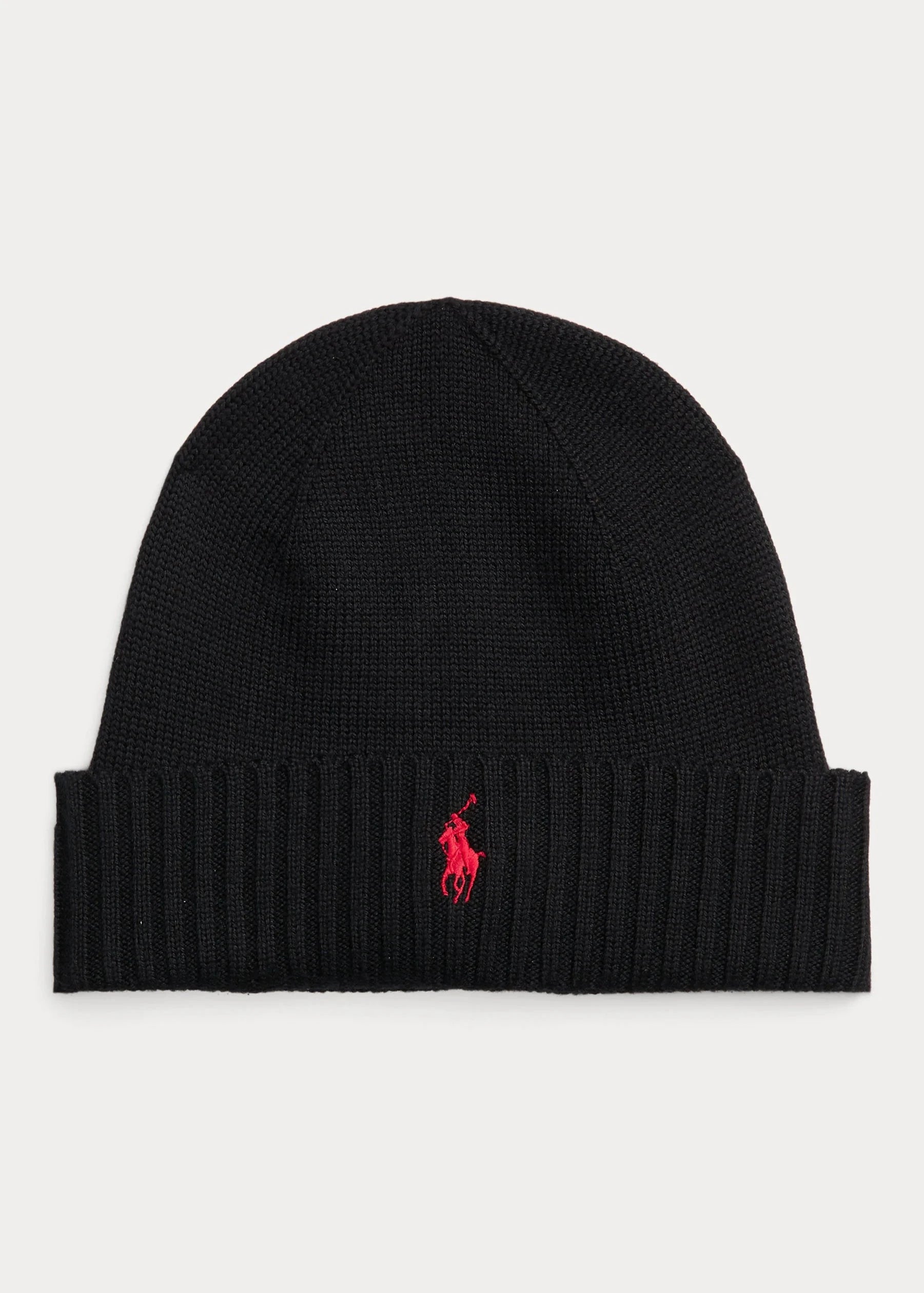 Bonnet unisexe Ralph Lauren noir en laine | Georgespaul