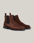 Boots Tommy Hilfiger marron en daim pour homme I Georgespaul