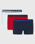 Lot de 3 boxers Tommy Hilfiger marine, rouge et blanc en coton - Georgespaul