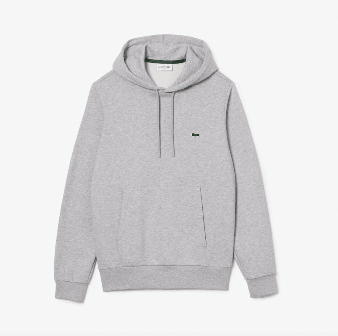 Sweat à capuche Lacoste gris en coton bio - Georgespaul