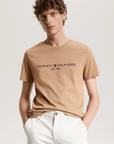 T-Shirt Tommy Hilfiger ajusté marron en coton bio - Georgespaul