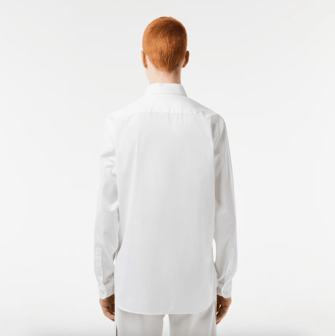 Chemise unie Lacoste ajustée blanche - Georgespaul