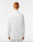 Chemise unie Lacoste ajustée blanche - Georgespaul