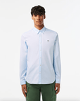 Chemise unie Lacoste ajustée bleu clair - Georgespaul