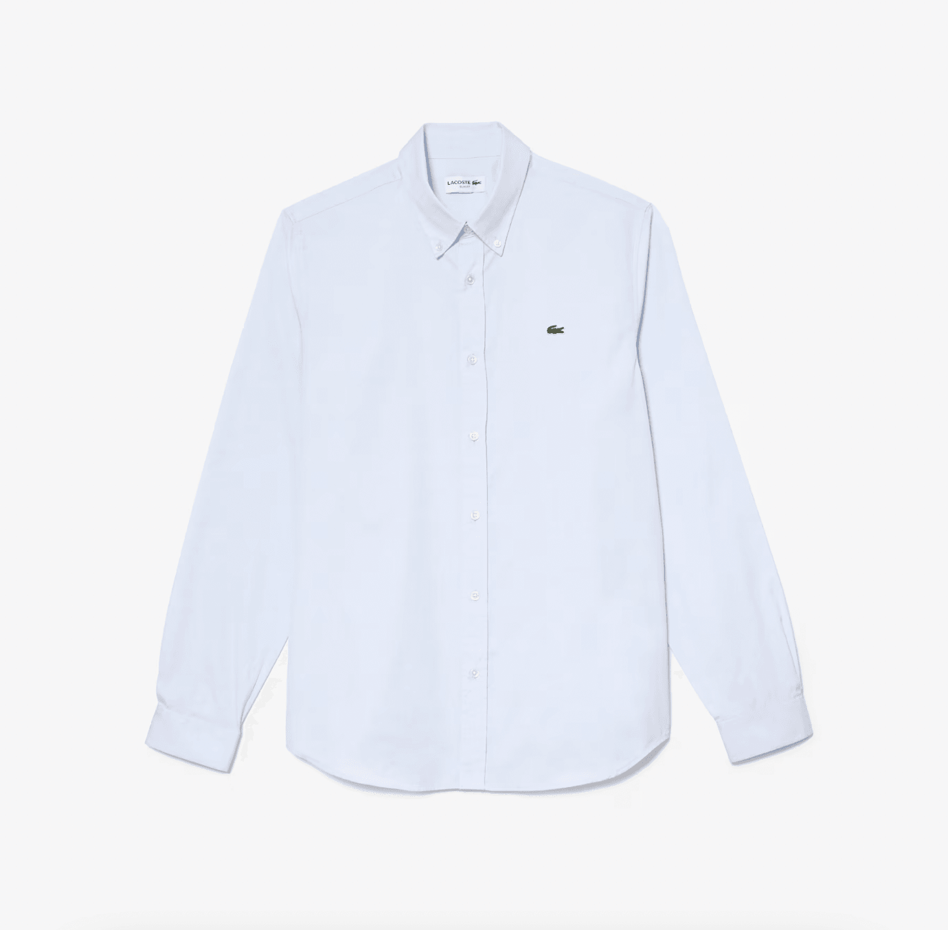 Chemise unie Lacoste ajustée bleu clair - Georgespaul