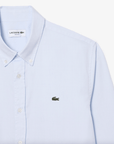 Chemise unie Lacoste ajustée bleu clair - Georgespaul