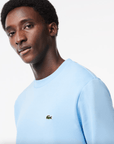 Sweat Lacoste bleu clair en molleton de coton bio - Georgespaul