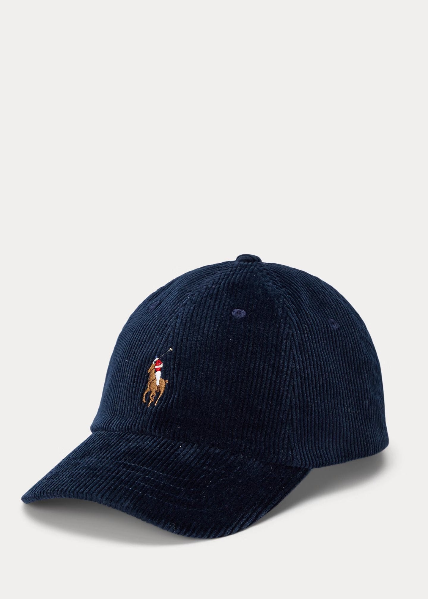 Casquette Ralph Lauren marine en velours côtelé | Georgespaul 