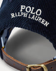 Casquette Ralph Lauren marine en velours côtelé | Georgespaul 