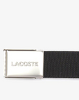 Ceinture ajustable sangle tissée Lacoste noire