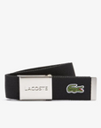 Ceinture ajustable sangle tissée Lacoste noire