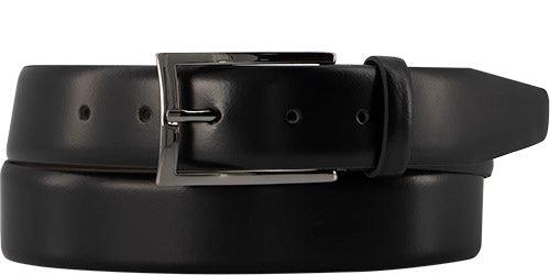 Ceinture boucle simple Lindenmann noire en cuir - Georgespaul