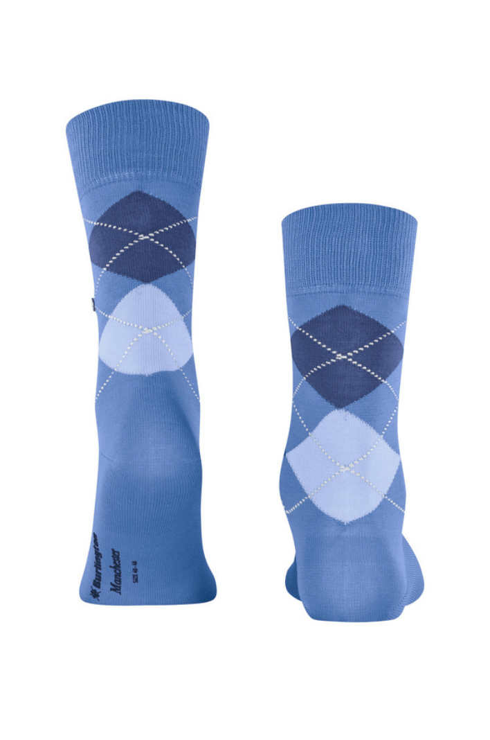 Chaussettes Manchester Burlington bleues - Georgespaul