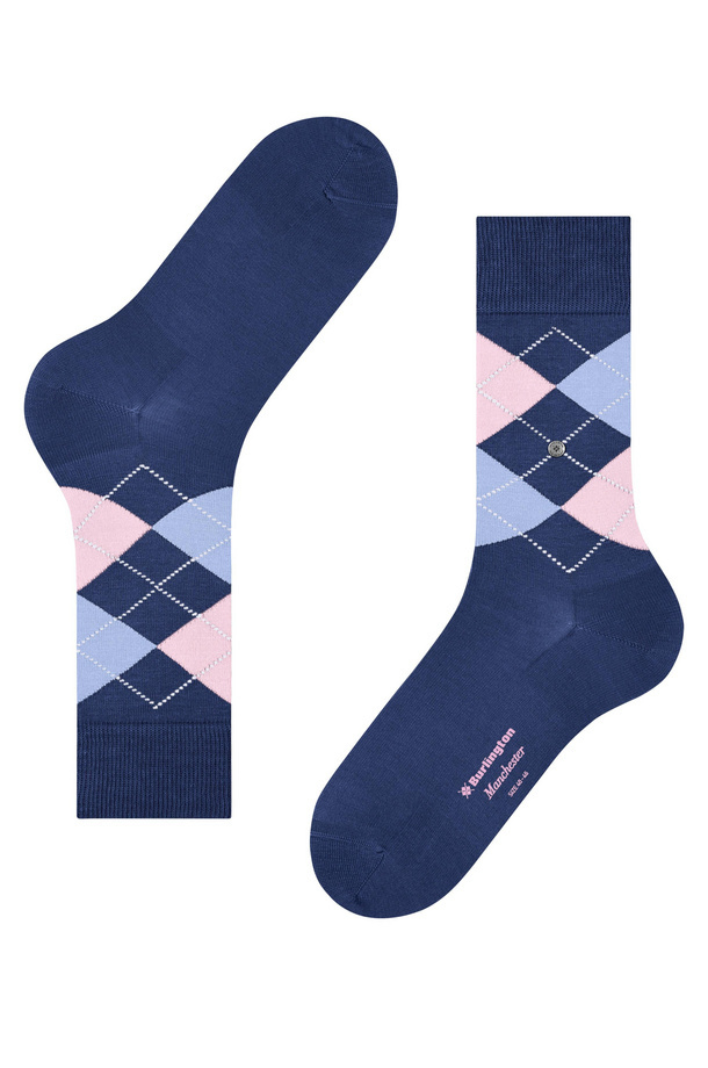 Chaussettes Manchester Burlington bleu foncé