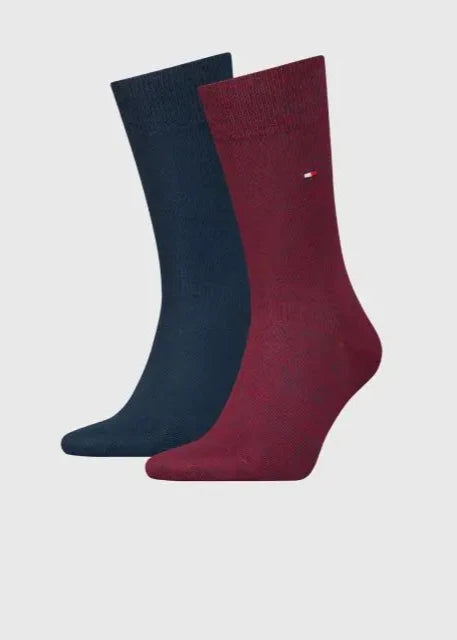 Lot de 2 paires de chaussettes Tommy Hilfiger Bordeaux | Georgespaul 